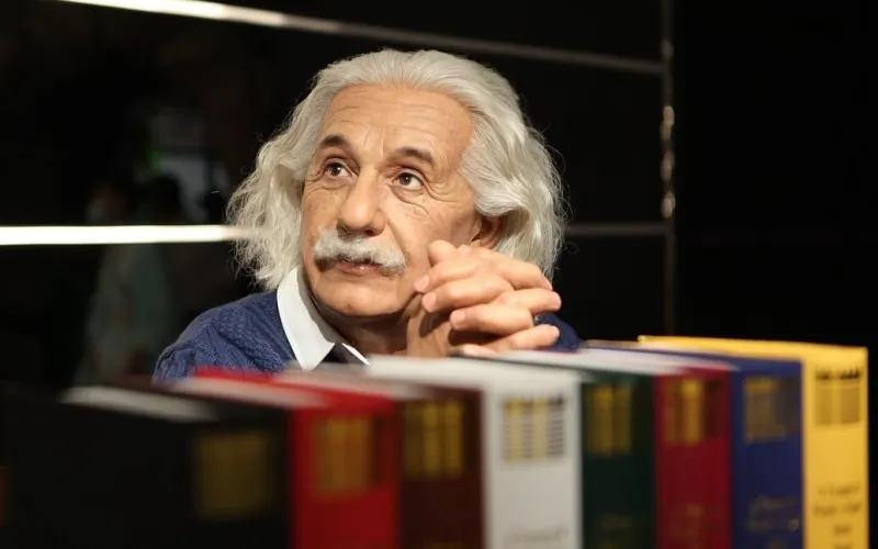 Vaxfigur av Albert Einstein