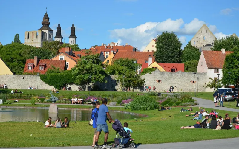 Almedalen i Visby, Gotland, Sverige